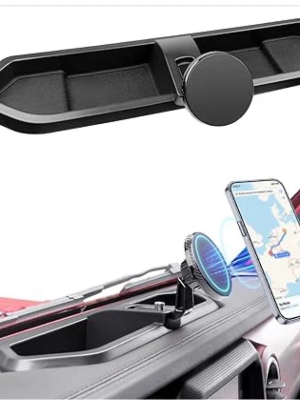 Magnetic Phone Mount Holder Fit for 2018-2023 Jeep Wrangler JL JLU&Gladiator